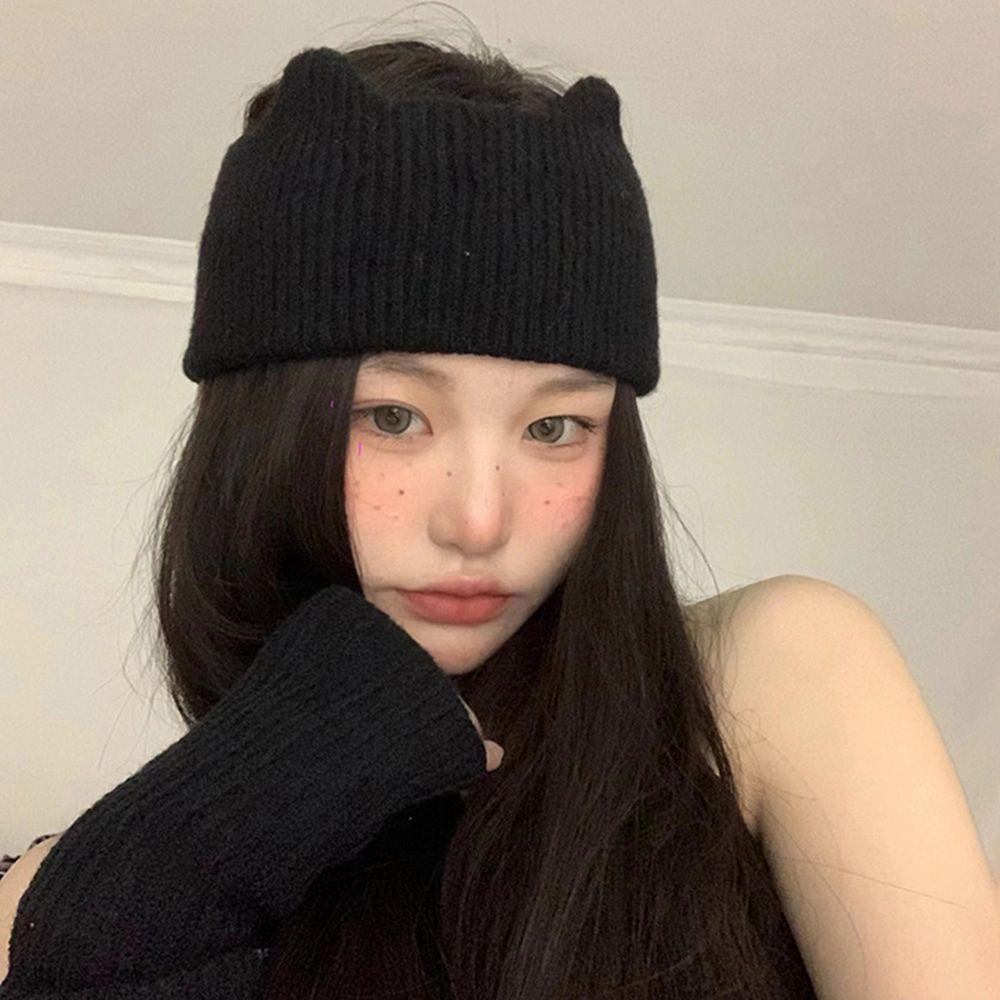 Băng Đô Cài Tóc Dệt Kim Hình Tai Mèo Dễ Thương Cho Nữ