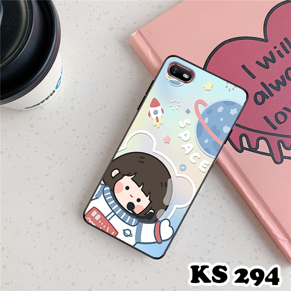 Ốp lưng Oppo A1k - Realme C1 - Ốp Oppo in hình Ngân hà &amp; Roro Jumb - Lưng nhám viền TPU