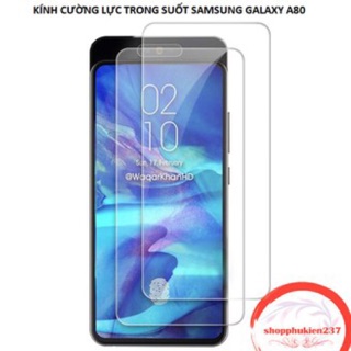Kính cường lực Galaxy A80 ( trong suốt ) có tặng phụ kiện lao màn hình