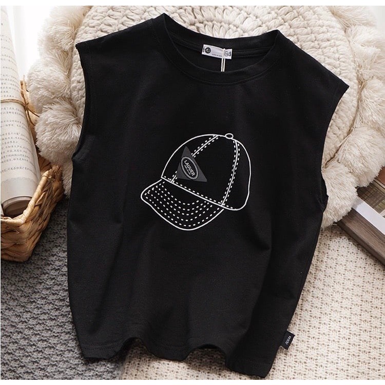 Áo ba lỗ bé trai bé gái chất cotton 6 - 65kg - Áo Lakuer