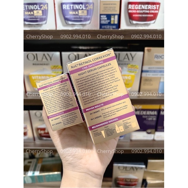 Tinh chất dạng viên chống nhăn da RoC Retinol Correxion Line Smoothing Night Serum Capsules