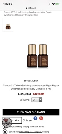Tách set dưỡng da, trang điểm Estee Lauder