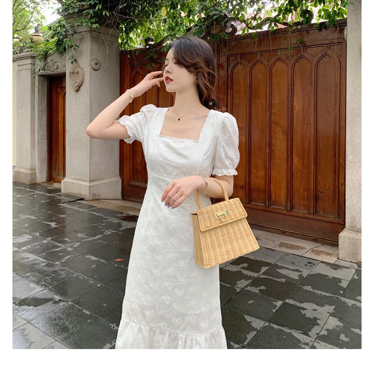 [Mã HANGXINH1 giảm 50k đơn tối thiểu 200k] Váy trắng đuôi cá mẫu mới nhất hàng Quảng Châu cao cấp (Kèm ảnh thật) - V147 | BigBuy360 - bigbuy360.vn