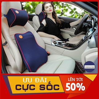 Gối tựa đầu và tựa lưng ô tô xe hơi chất liệu cao su non cao cấp siêu đàn hồi