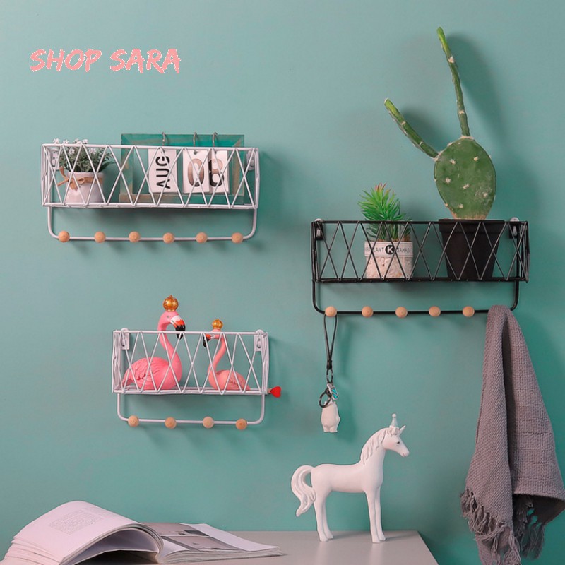 Kệ trang trí nhà cửa kệ decor nhà hình chữ nhất [Tặng Đinh] Shopsara