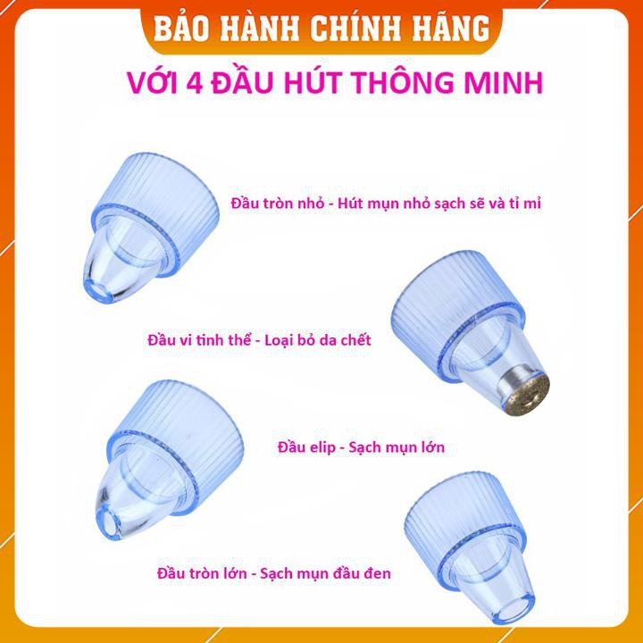 [HÚT SẠCH MỤN - HÀNG CHÍNH HÃNG] MÁY HÚT MỤN MINI CÓ 3 ĐÀU THAY THẾ - MÁY HÚT MỤN CẦM TAY CAO CẤP BLACK HEAD DETECTOR