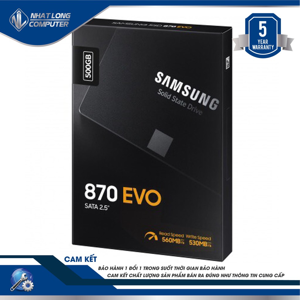 Ổ cứng SSD 500GB Samsung 870 EVO (MZ-77E500BW)