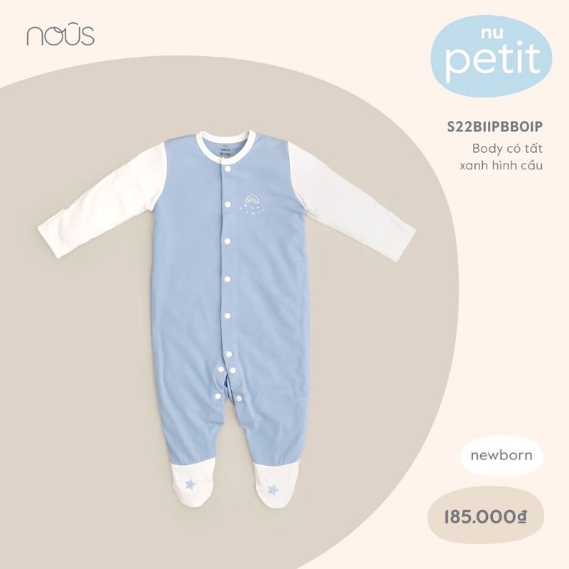 Body Sơ Sinh Bao Tay Lật Nous N27 • NewBorn • Choding Home