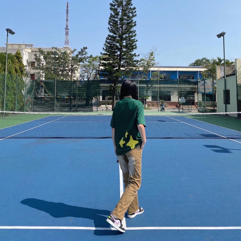 Áo thun Local Brand 100% cotton In nổi Star 21pounds