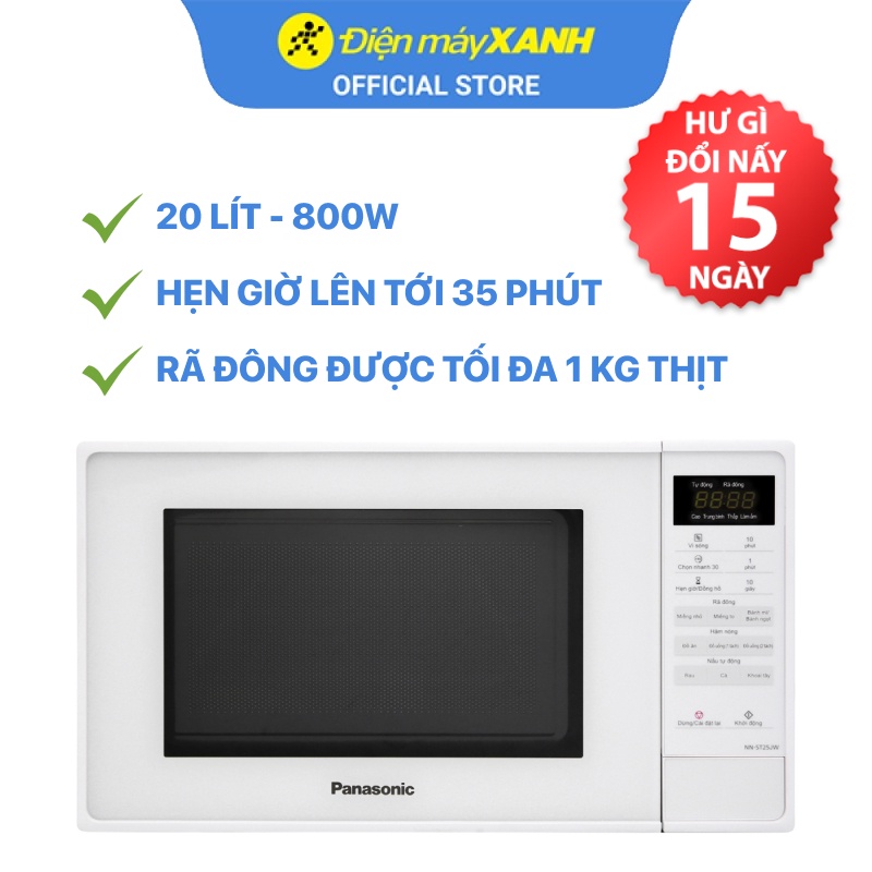 Lò vi sóng Panasonic NN-ST25JWYUE 20 lít 800 W - Chính hãng BH 1 năm