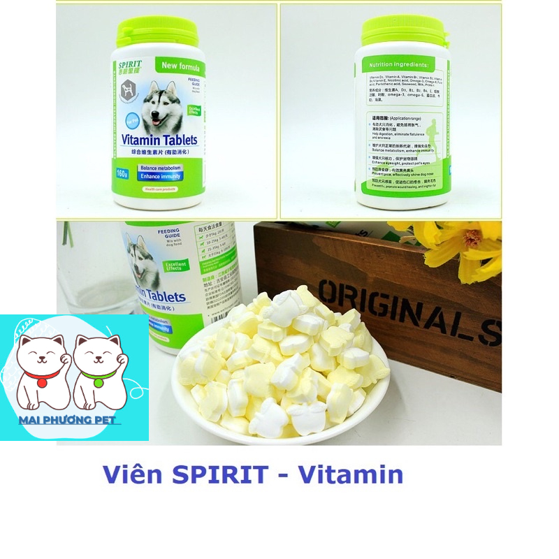 Lẻ 1 viên sprit bổ sung dưỡng chất cho chó mèo