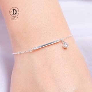 Lắc tay khắc chữ bạc 925 - vòng tay bạc 925 khắc chữ dây xích mảnh 402vth