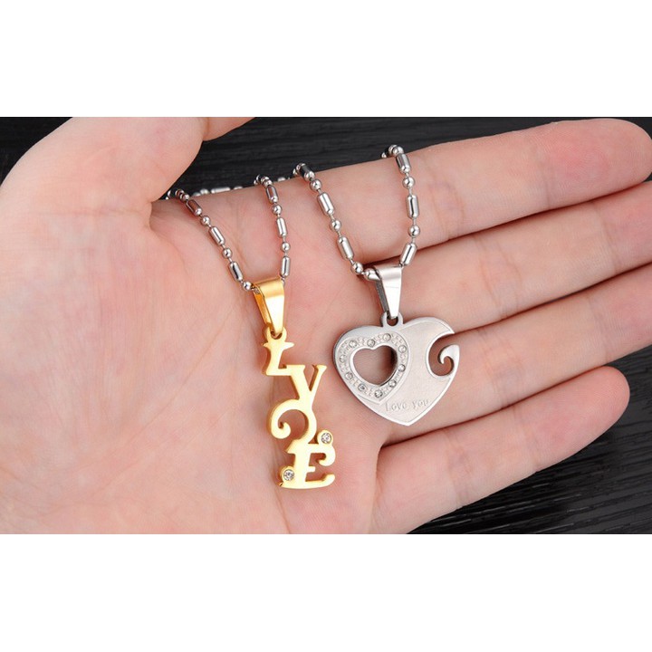 DÂY CHUYỀN CĂP INOX TRÁI TIM CHỮ LOVE MC111 - siêu đẹp chuẩn thời trang