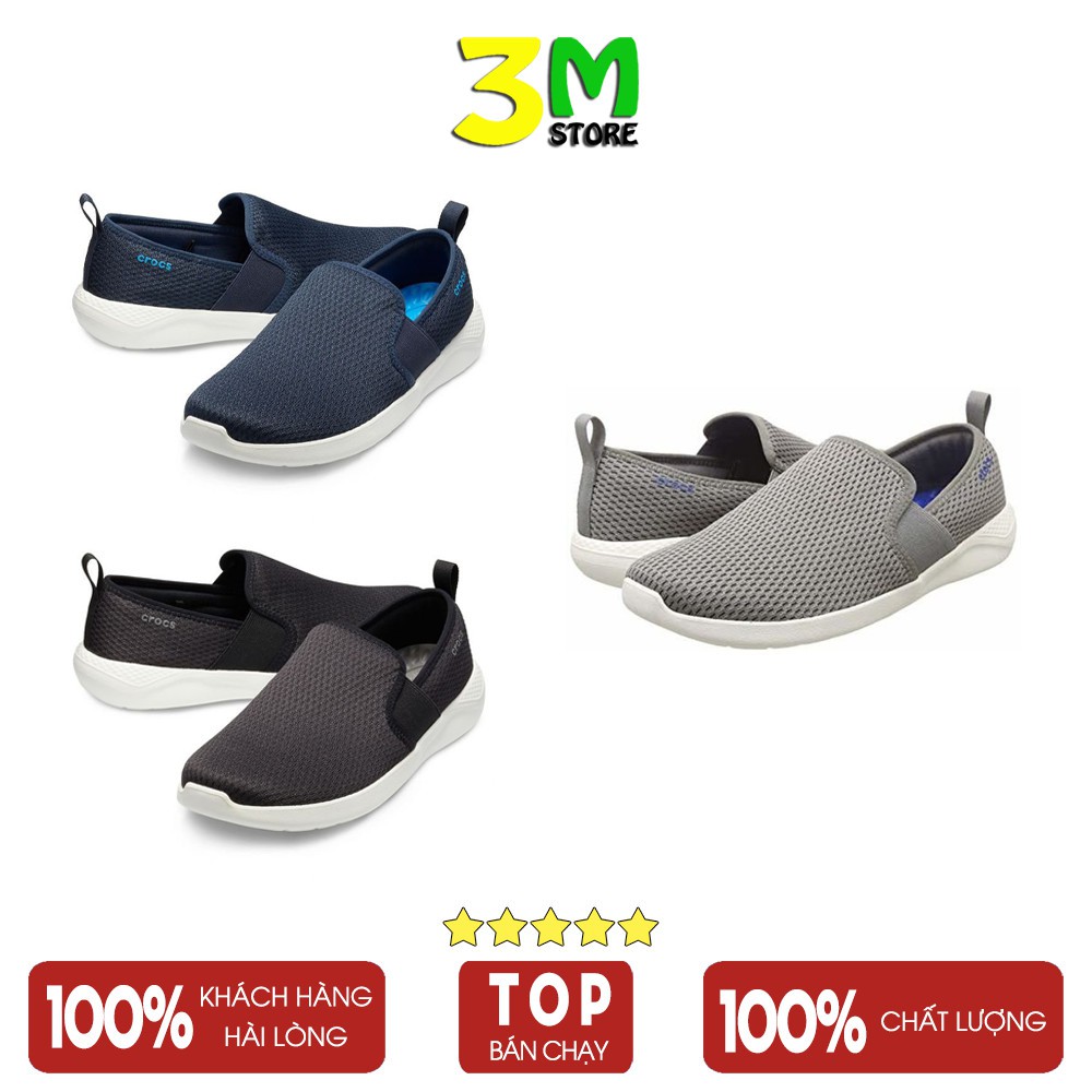 Giày nam Slipon Mesh CR thể thao, chất liệu vải mềm, thời trang công sở, đi chơi dã ngoại, mix quần jean, khaki