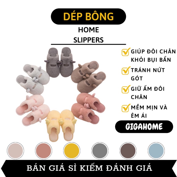 Déo Đi Trong Nhà GIGAHOME Dép Lông Nam Nữ Đi Trong Nhà, Văn Phòng Hình Tuần Lộc Đáng Yêu 8624