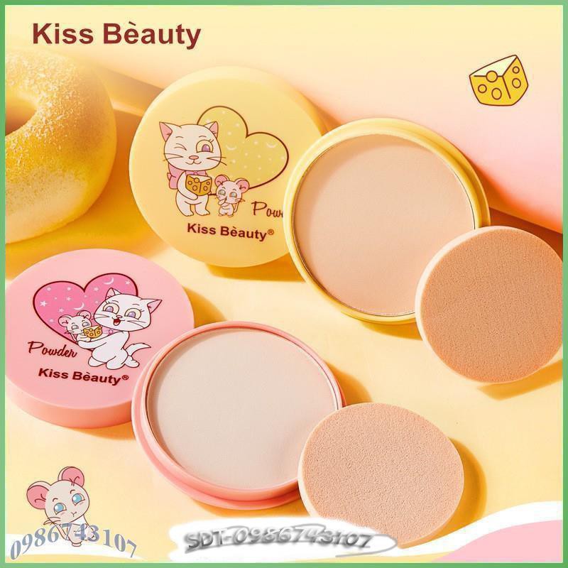 Phấn nén Kiss Beauty dưỡng ẩm che khuyết kiềm dầu SV