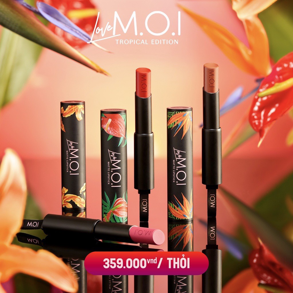 Son Môi Lì MOI Cosmetics nhiều dưỡng bám màu 6-8 tiếng 4g| Hàng chính hãng