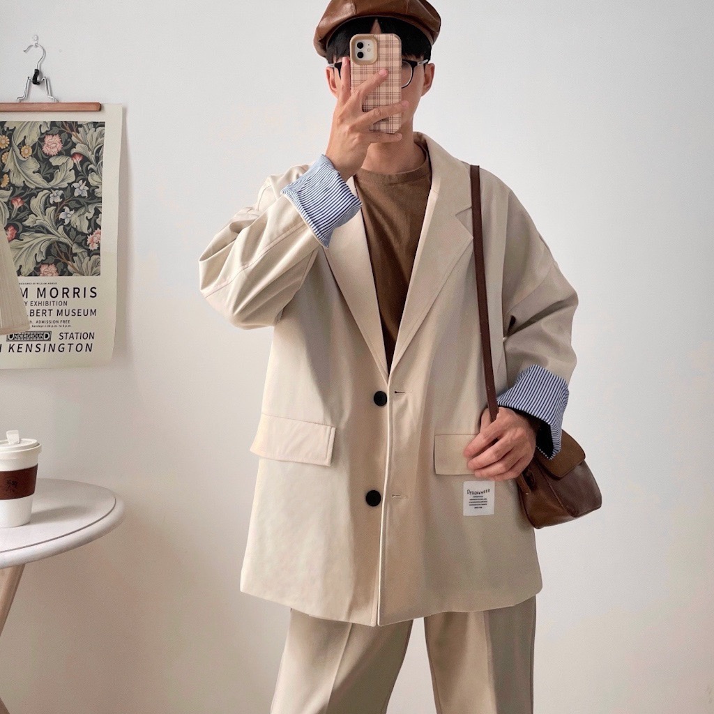 NOBITA HOME - ÁO KHOÁC BLAZER CHAGFORD VIỀN TAY KẺ SỌC