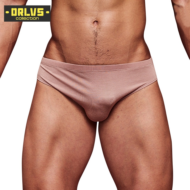 ORLVS Quần lót nam mềm thoáng khí màu trơn ad315