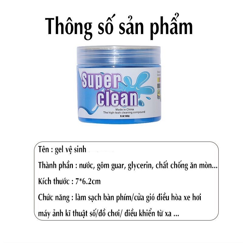 Gel làm sạch vệ sinh ô tô, làm sạch các thiết bị tiện dụng của bạn TIME HOME