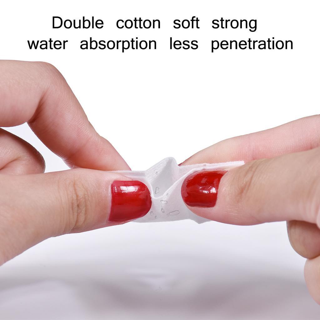 [Hàng mới về] Bộ 100 miếng bông tẩy sơn móng tay màu trắng làm từ cotton 100%