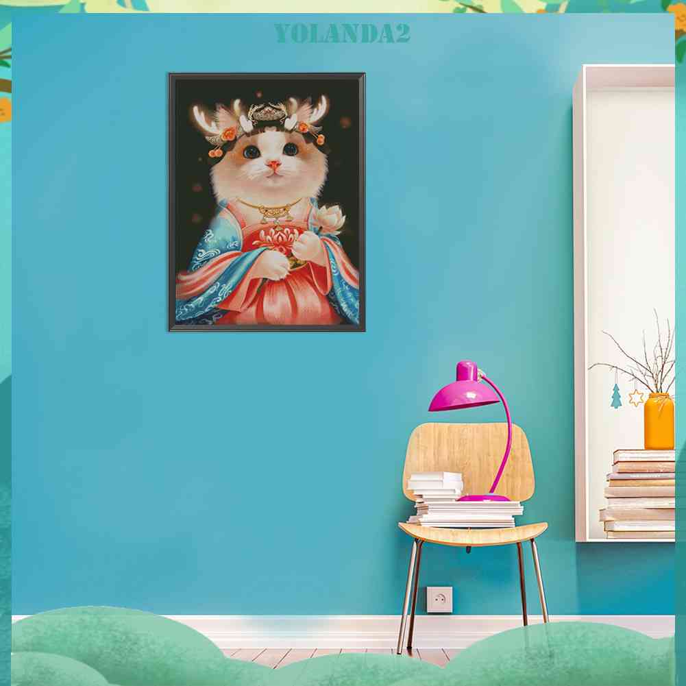 Bộ Tranh Thêu Chữ Thập DIY Hình Mèo Và Hươu 11CT