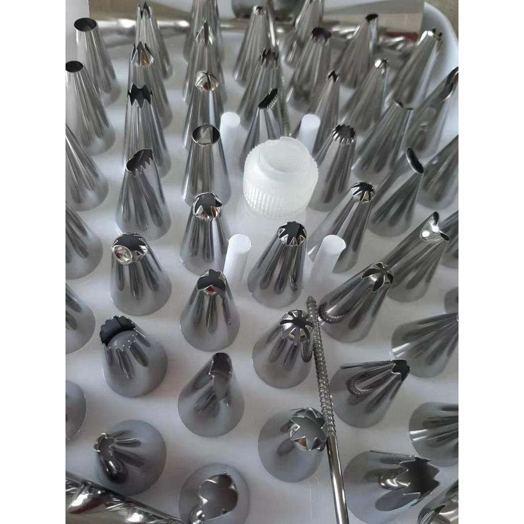 Bộ 52 đui inox bắt kem tạo hình kèm chốt giữ