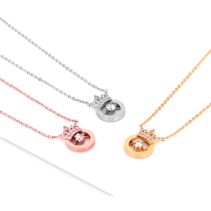 Dây chuyền nữ ttian cao cấp hình Vương Miện siêu đẹp, bền màu, hợp thời trang, dễ phối đồ