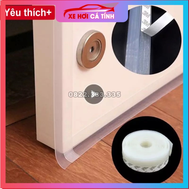 Ron Dán Chân Cửa Dài 2 mét Ngăn Chống Côn Trùng Ruồi Muỗi Gián Che Khe Hở Chân Cửa Rộng 35mm Màu Trong