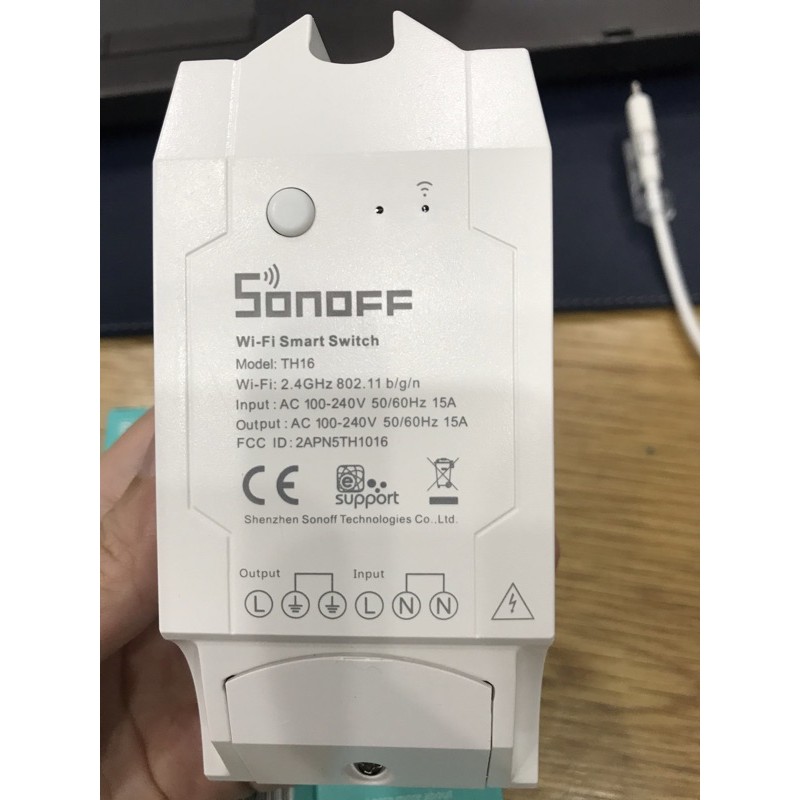 Sonoff TH16 - 15A - 3300W Công tắc điều khiển qua Wifi 3G 4G hỗ trợ cảm biến nhiệt độ độ ẩm