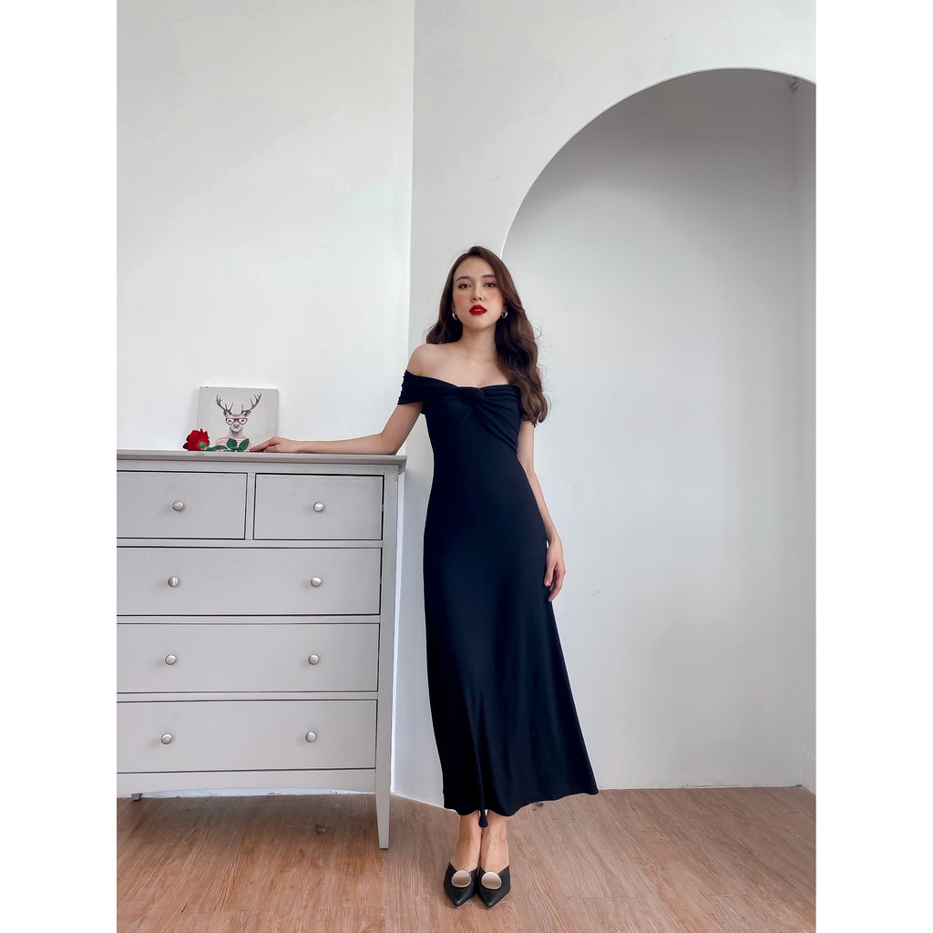 Đầm Dự Tiệc Bẹt Vai Thanh Lịch | BigBuy360 - bigbuy360.vn