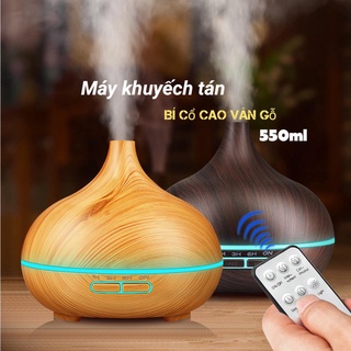 Máy Xông Tinh Dầu Phòng Ngủ 550ml - Tặng Kèm Tinh Dầu, Máy Khuếch Tán Tinh Dầu Tạo Ẩm Thơm Phòng, Đèn Xông Tinh Dầu