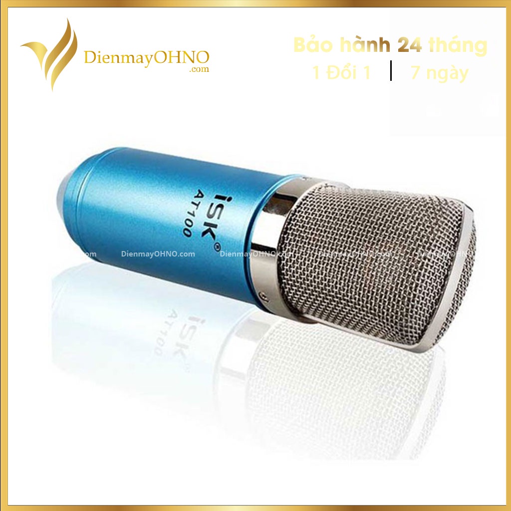 Micro Thu Lọc Âm Chuyên Livestream Có Dây AT 100 Bộ Mic Hát Cao Cấp Karaoke Thu Âm Chu