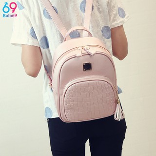 [BẢO HÀNH 69 NGÀY] BALO MINI DA NỮ VÂN CÁ SẤU-CNS21