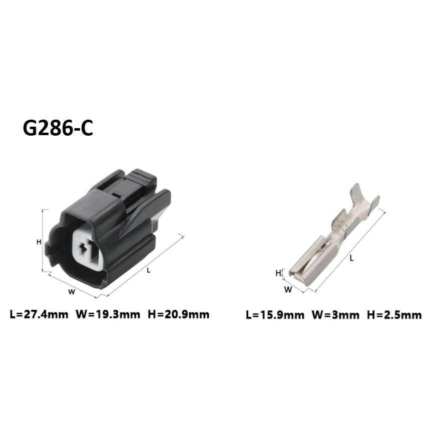 G286-Giắc cắm còi xe hơi 6189-0386 1 lỗ 2.2mm