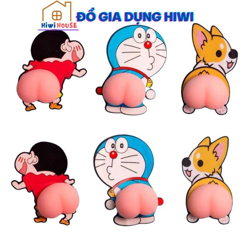 Miếng dán mông đào silicon dẻo dán ốp lưng điện thoại, miếng dán chống va đập trầy xước ô tô