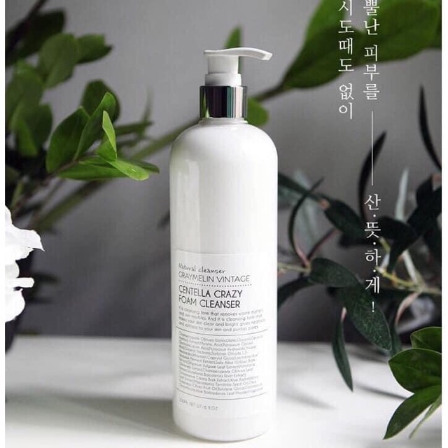 Sữa Rửa Mặt Chiết Xuất Rau Má Graymelin Centella Crazy Foam Cleanser 500ml
