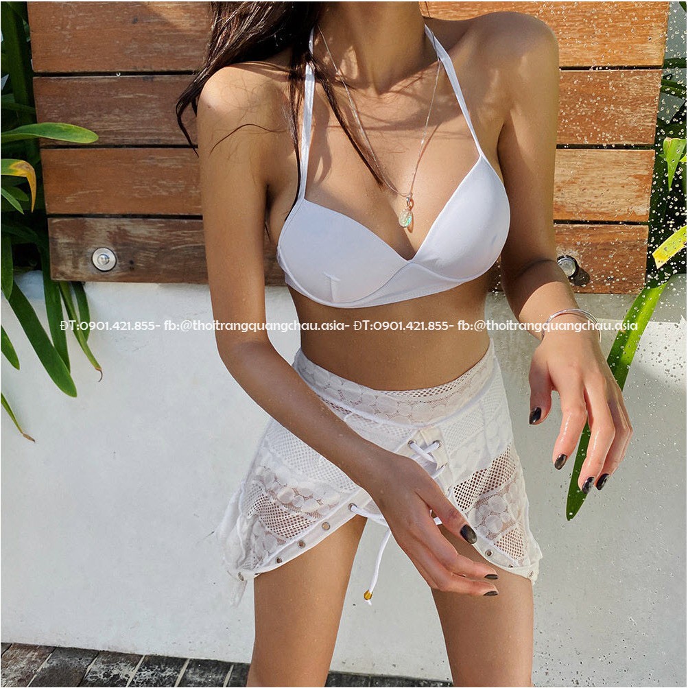 (Hàng Nhập) Hot trend Bikini phiên bản Hàn quốc #Y-182 [Trắng]