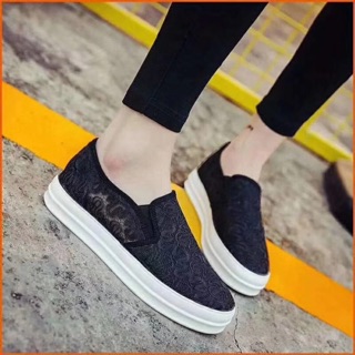 Giày bata phối ren lưới