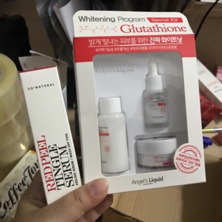 combo serum red peel và set trắng da