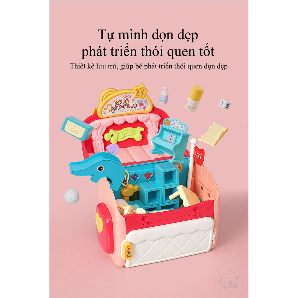 Bộ đồ chơi ngôi nhà búp bê mô phỏng trường mẫu giáo Doll House - Phát triển kĩ năng cho bé