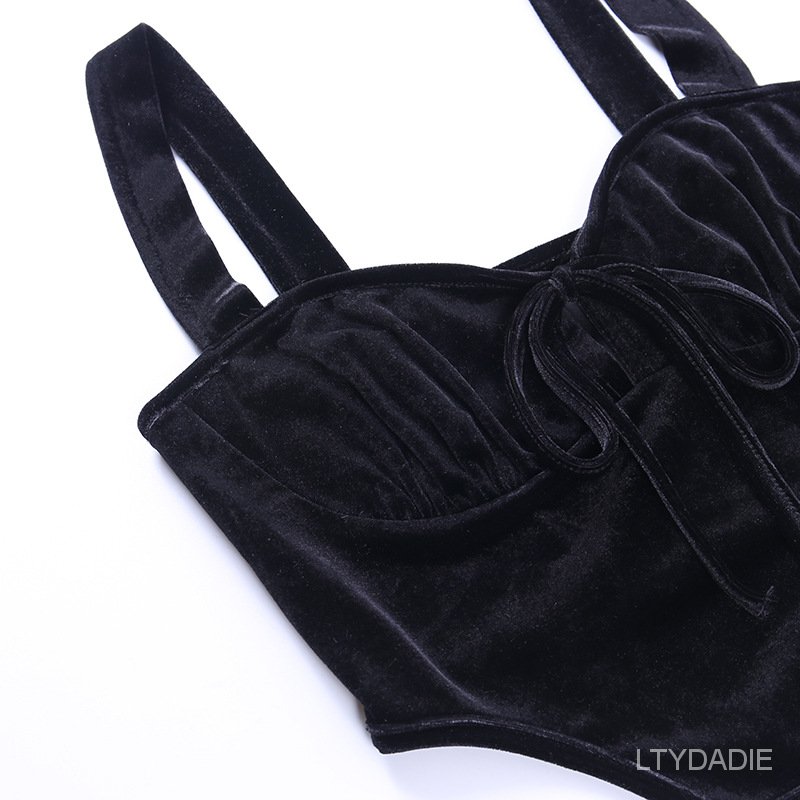 Women'S Sexy V Neck Suede Cropped Camisloes lbkE | BigBuy360 - bigbuy360.vn