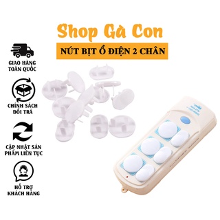 Nút bịt ổ điện - Bịt ổ cắm điện hai chân bằng nhựa màu trắng
