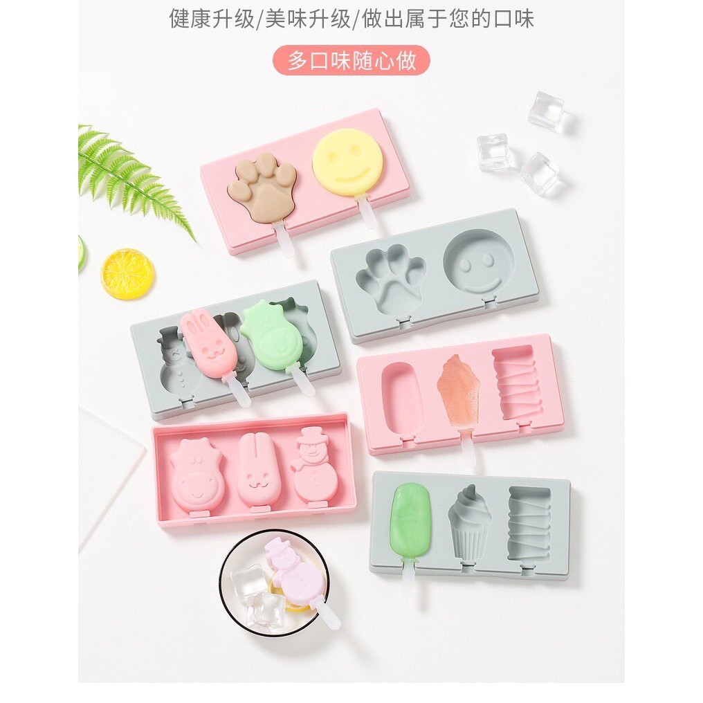 [Sỉ inbox]Khuôn làm kem cho bé , khuôn Làm Kem Tiện Dụng. Dễ dàng vệ sinh , an toàn cho bé