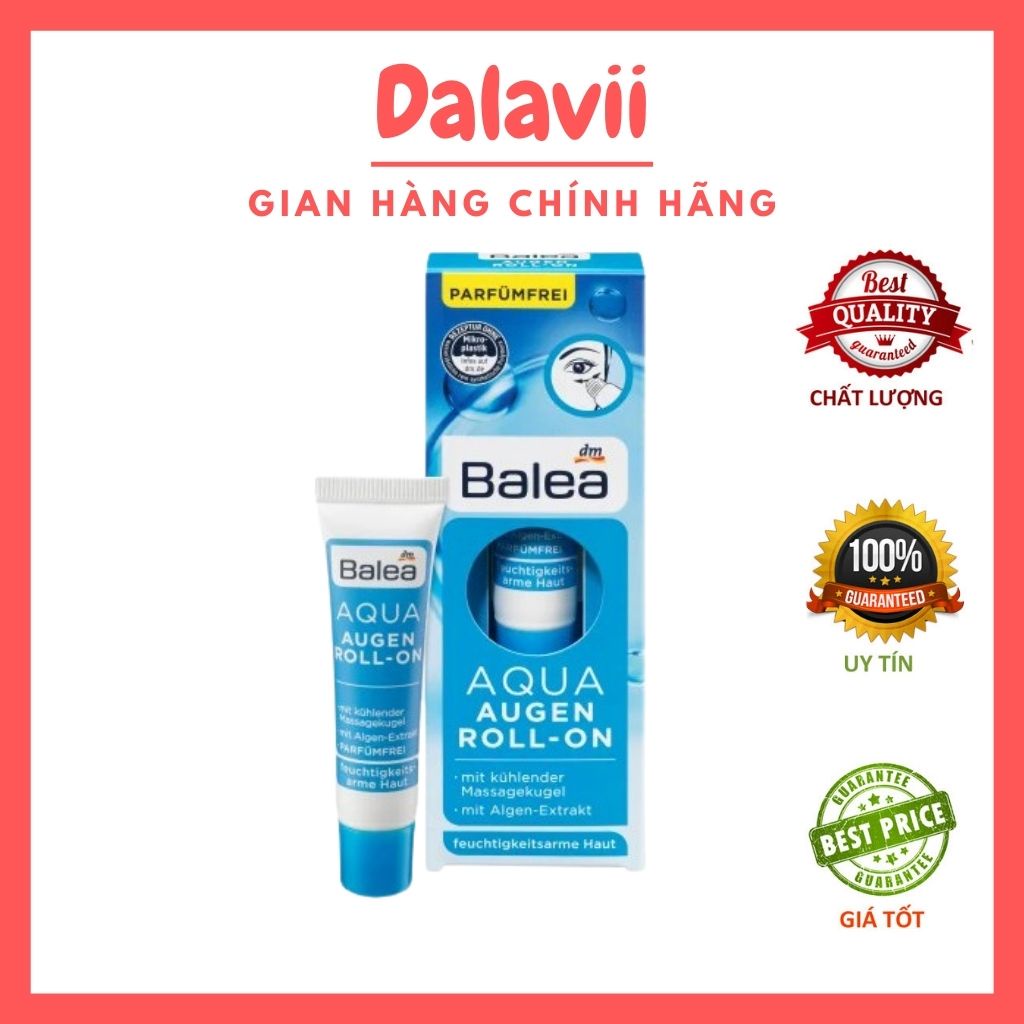 Lăn dưỡng mắt Balea Aqua Augen Roll On giảm bọng mắt 15ml - Shop Dalavii