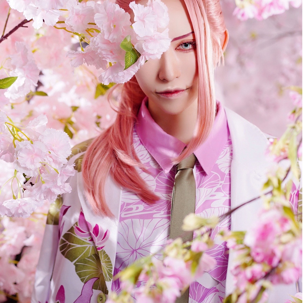 Holoun Tokyo Revengers Set Đồ 4 Món Hóa Trang Nhân Vật Haruchiyo Sanzu Exhibition Anime Cosplay Costume Uniform Pink Scorpio 4PCS Dress Up Halloween