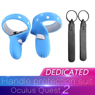 Set 1 Cặp Vỏ Bọc Tay Cầm Điều Khiển Mềm Mại Có Dây Đeo Cho Oculus Quest 2