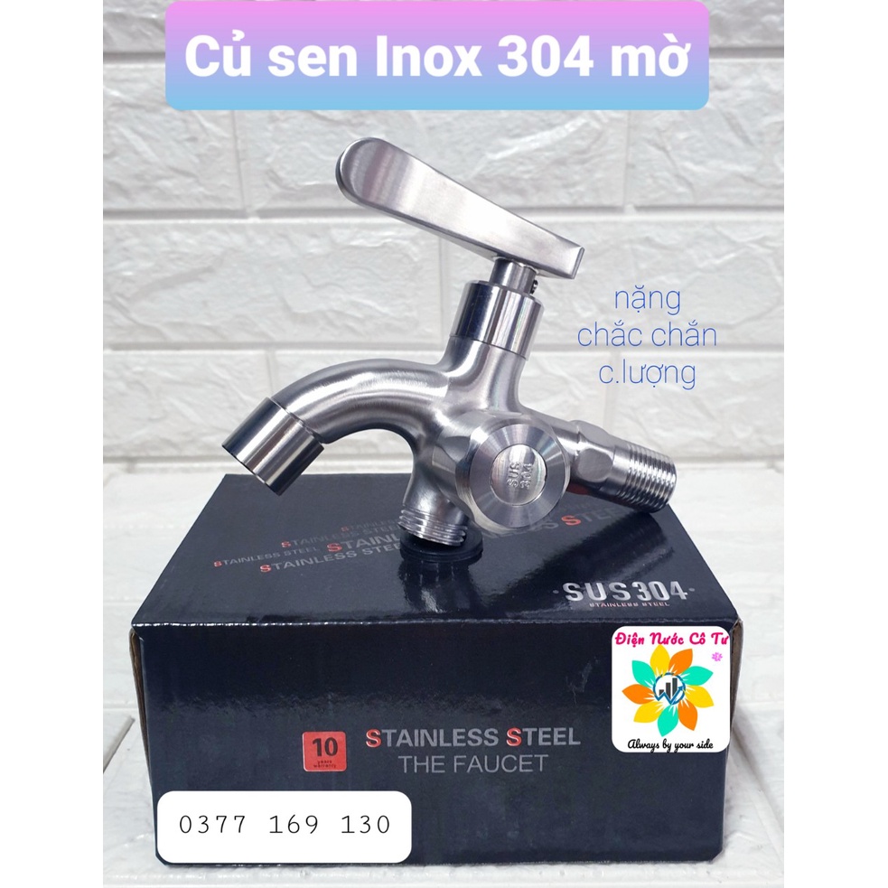 Củ sen tắm ti thau Inox 304 cao cấp (bảo hành 12 tháng)