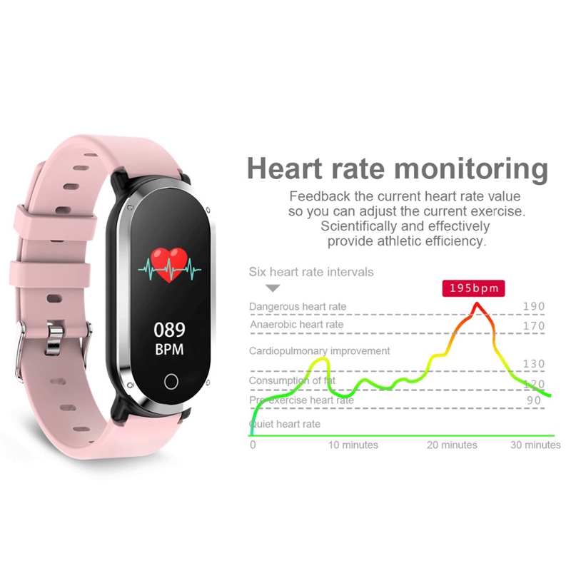 Đồng hồ đeo tay thể thao chống nước đo nhịp tim khi tập thể dục đa năng tiện dụng ios android dành cho nam và nữ