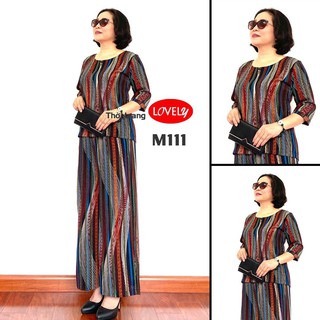 Set Quần Áo Trung Niên lụa thiết kế dành riêng cho Mẹ & Bà với họa tiết nhã nhặn Mã M111 đến M116